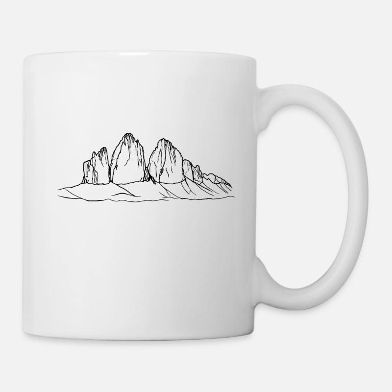 Drei Zinnen, Sexten Dolomites, montagnes, alpinisme - Mug blanc - blanc