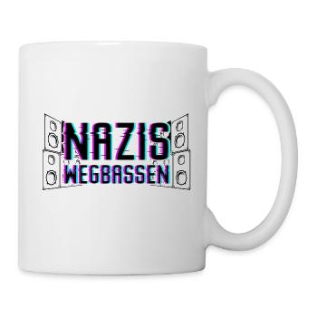 Anti Nazi Techno Spruch - Tasse - Weiß - Rechts