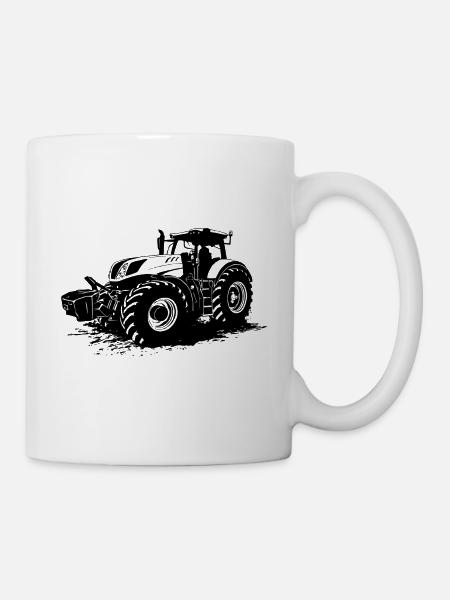 Traktor - Schlepper - Landwirt - Bauer - Tasse - Weiß