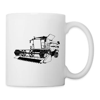 Mähdrescher - Combine harvester - Tasse - Weiß - Rechts