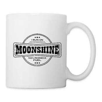 I Run On Moonshine (black) - Mug - white - Right