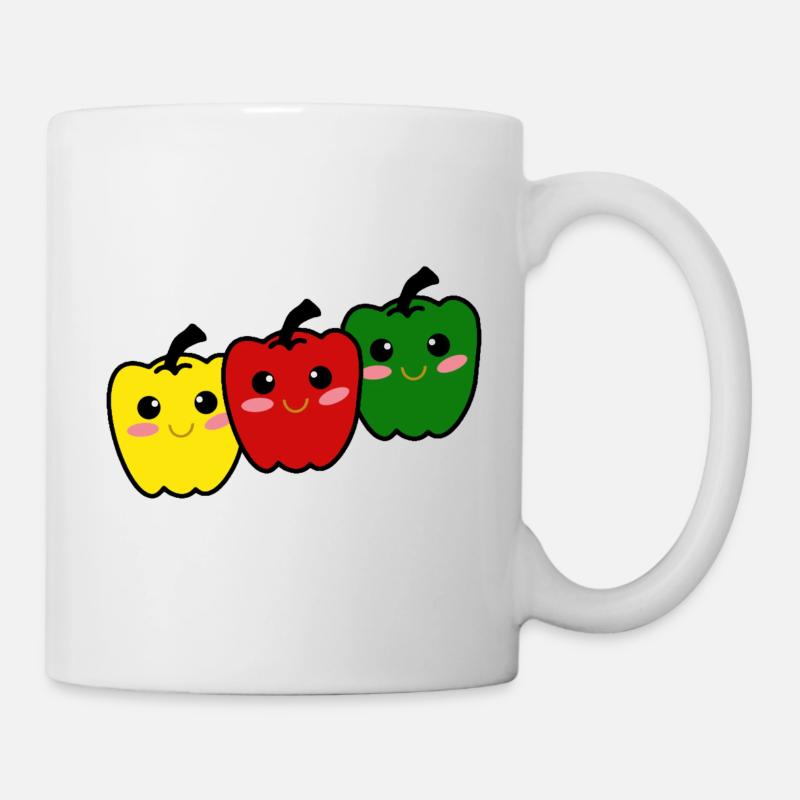 Poivrons heureux - Mug blanc - blanc
