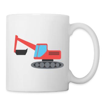 Excavatrice - Mug blanc - blanc - Droite