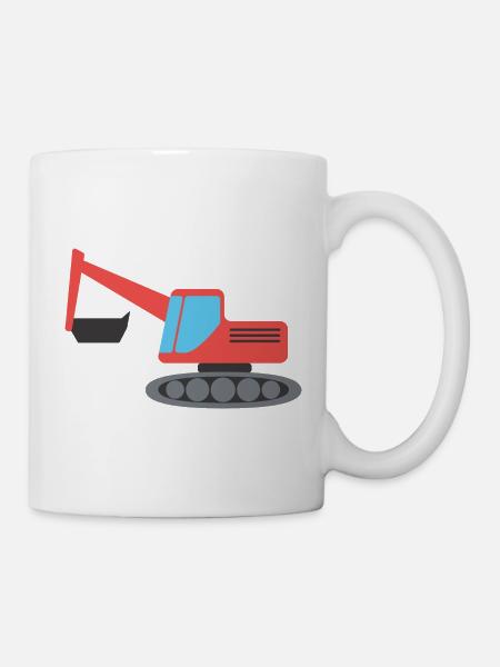 Bagger - Tasse - Weiß
