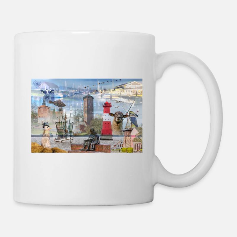 Varel Collage - Tasse - Weiß