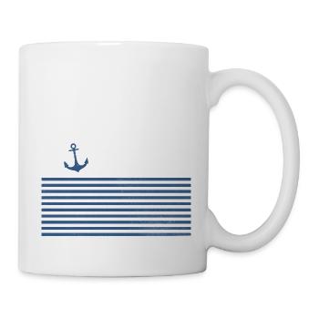 Anchor Strip Regatta Nautical for Captain Boat - Mug - white - Right
