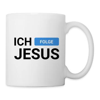 Ich Folge Jesus - Tasse - Weiß - Rechts