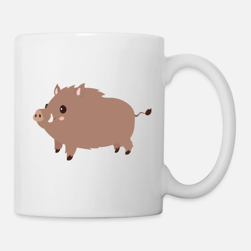 Wildschwein - Tasse - Weiß