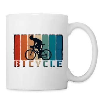 VÉLO - VÉLO - VÉLO - CYCLISTE - VÉLO DE MONTAGNE - Mug blanc - blanc - Droite