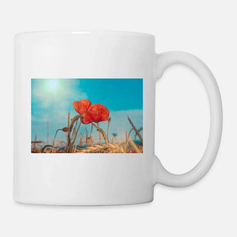 Poppies - Mug - white