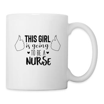 Krankenhaus Krankenschwester Pfleger Herz Geschenk - Tasse - Weiß - Rechts