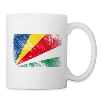 Drapeau des Seychelles - grunge vintage - Mug blanc - blanc - Droite