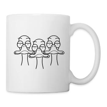 Drei Lustige Enten - Tasse - Weiß - Rechts
