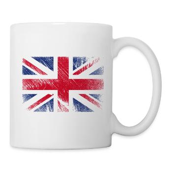 Drapeau du Royaume-Uni - grunge vintage - Mug blanc - blanc - Droite