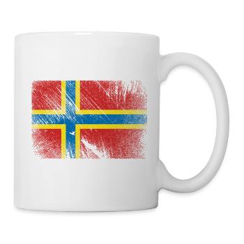 Drapeau des îles Orcades - Vintage Grunge - Mug blanc - blanc - Droite