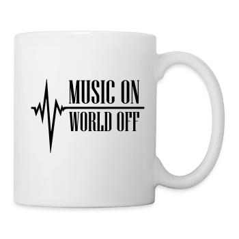 Heart Beat Music On World Off - Tasse - Weiß - Rechts