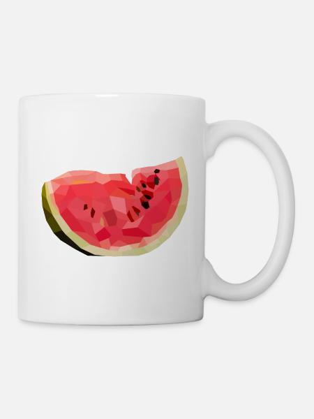 Melone Melon im Polygon Stil - Tasse - Weiß
