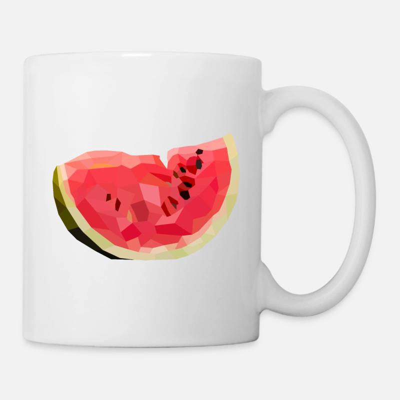 Melone Melon im Polygon Stil - Tasse - Weiß