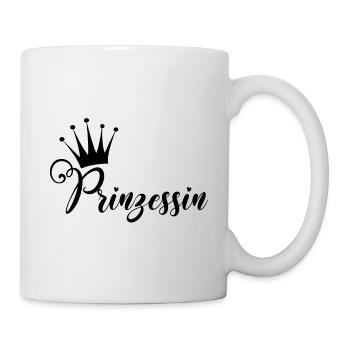 Prinzessin Krone schwarz - Tasse - Weiß - Rechts