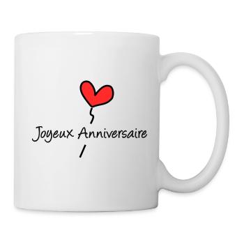 ALLES GUTE ZUM GEBURTSTAG. JAHRESTAG. ALLES GUTE ZUM GEBURTSTAG - Tasse - Weiß - Rechts