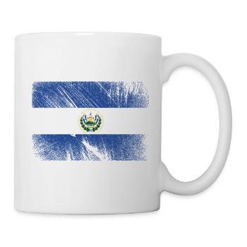 Drapeau du Salvador - Vintage Grunge - Mug blanc - blanc - Droite