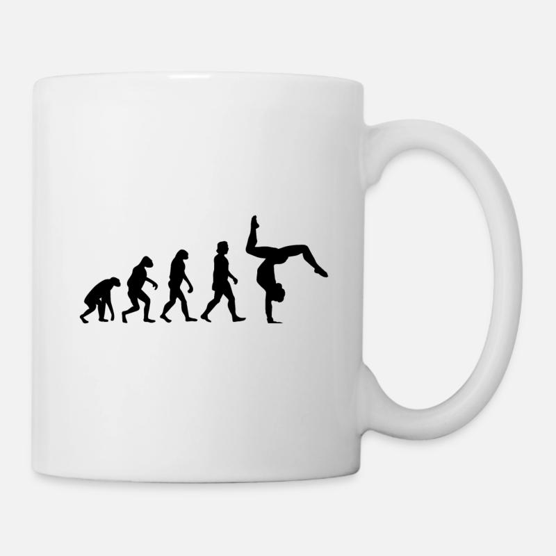 Evolution du poirier de gymnastique - Mug blanc - blanc