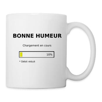 bonne humeur - Mug blanc - blanc - Droite