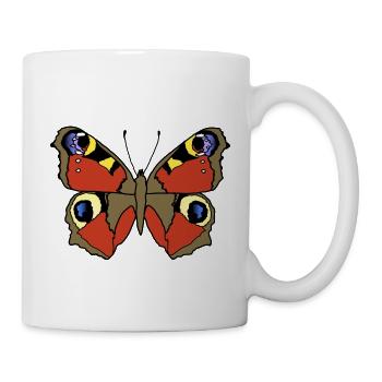 Day Peacock Butterfly - Mug - white - Right