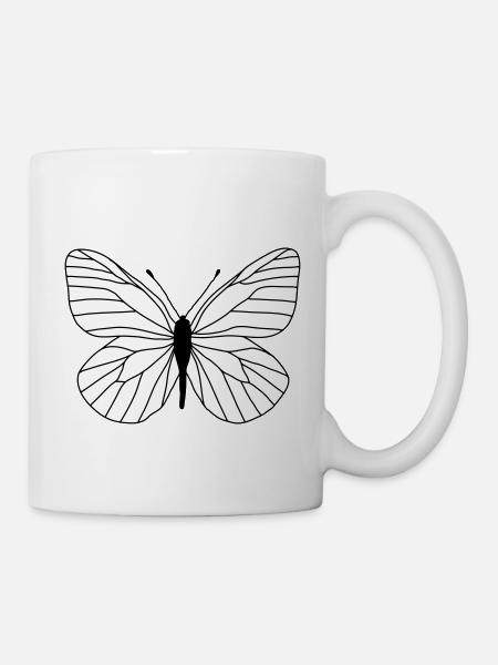 Butterfly white - Mug - white