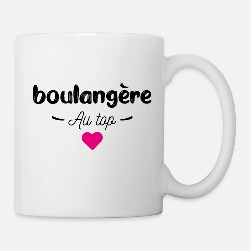 Boulangère au top - Mug blanc - blanc