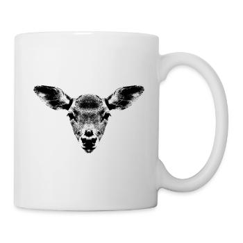 Reh Portrait / Kitz - Tasse - Weiß - Rechts