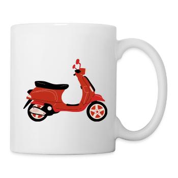 Red motorbike - Mug - white - Right