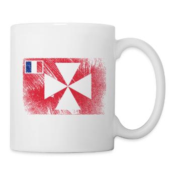 Wallis Futuna Flagge Vintage Grunge - Tasse - Weiß - Rechts