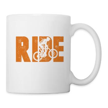 Mountain bike mountain biker MTB bike biking - Mug - white - Right