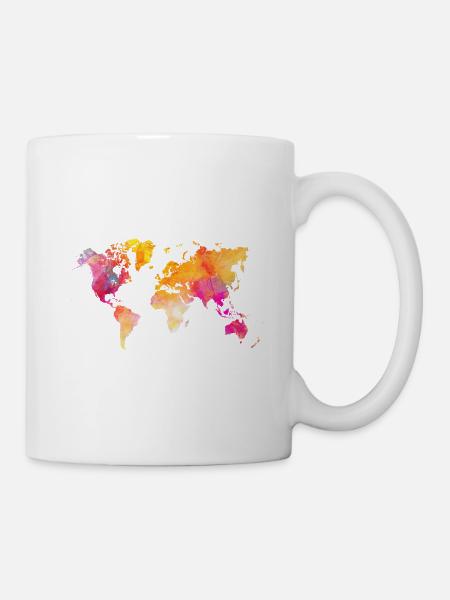 world map - Mug - white