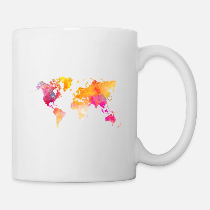 world map - Mug - white