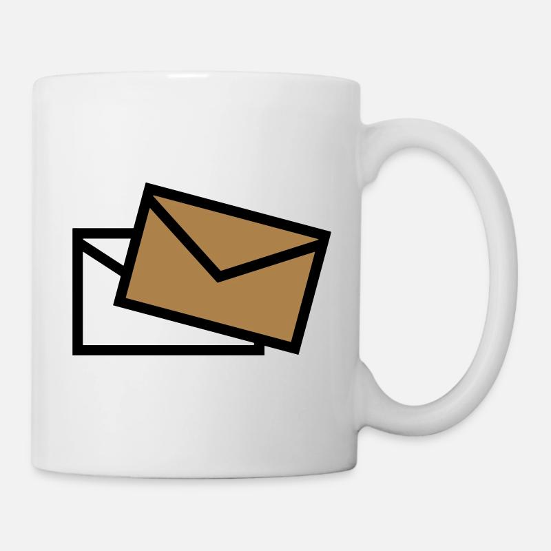 Post - Mail - poste / Brief - letter - lettre - Tasse - Weiß