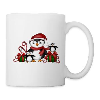 Pinguine Weihnachten - Tasse - Weiß - Rechts