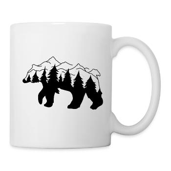 Bear forest mountains - Mug - white - Right