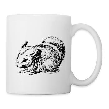 Chinchilla Umriss - Tasse - Weiß - Rechts