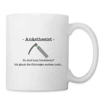 Anästhesist Spruch Chirurg Geschenk Laryngoskop - Tasse - Weiß - Rechts