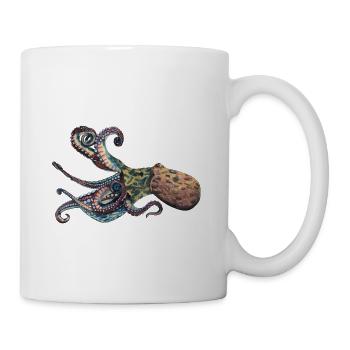 Oktopus Tintenfisch - Tasse - Weiß - Rechts