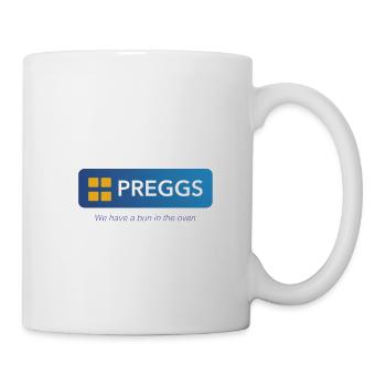 Preggs Schwangerschaft T-Shirt - Paar - Tasse - Weiß - Rechts