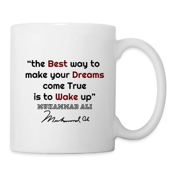 Muhammad Ali, Muhammad Ali citations, citations célèbres, - Mug blanc - blanc - Droite