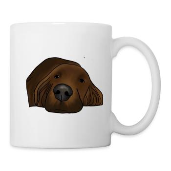 Irish setter - Tasse - Weiß - Rechts