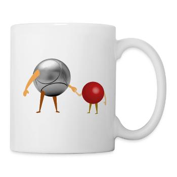 boule je te prends par la main - Mug blanc - blanc - Droite