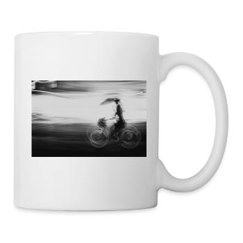Bicycle Rain Nature Grey Art Art - Mug - white - Right