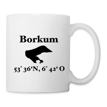 Borkum Design, Nordseeinsel - Tasse - Weiß - Rechts