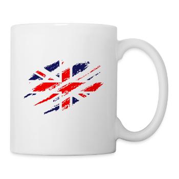 Union Jack Flag Great Britain Flag Scratch UK - Mug - white - Right