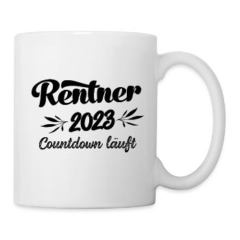 Rentner 2023 Countdown läuft Rente 2023 Ruhestand - Tasse - Weiß - Rechts